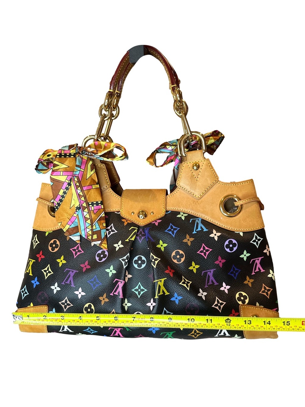 LOUIS VUITTON Ursula Black Murakami Multicolor Monogram Tote Bag COA LV Dust Bag - Picture 13 of 17